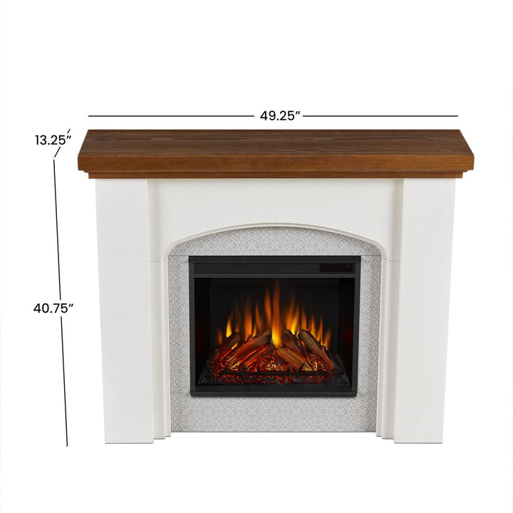 Real Flame 13051E-WSTC Anika boho electric fireplace mantel dimensions
