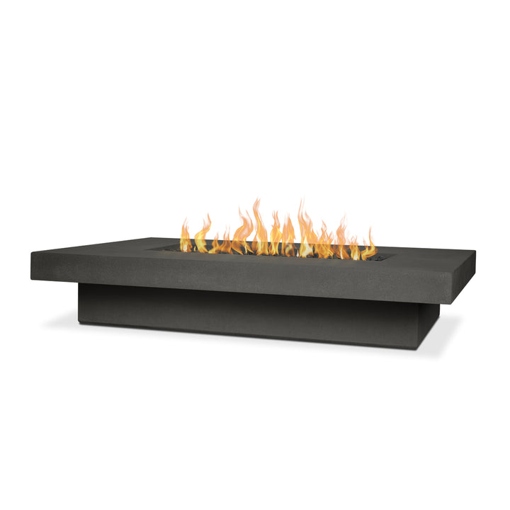 Real Flame Geneva 72" Rectangle Propane Fire Pit Table in carbon finish 1582LP-CBN