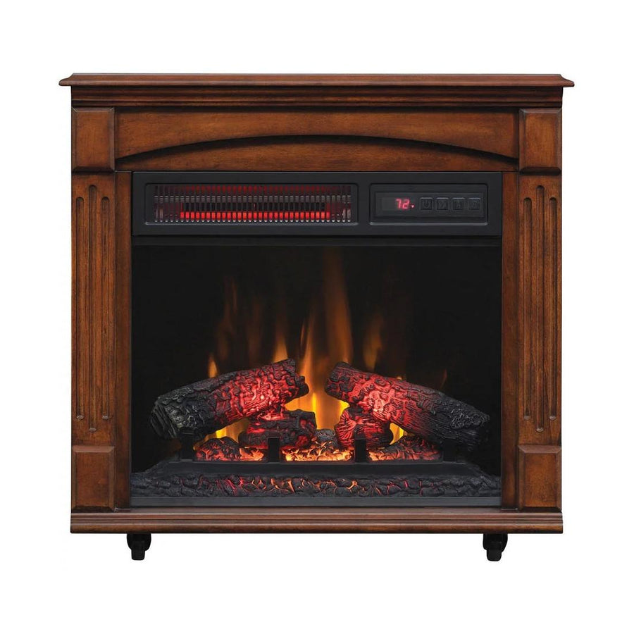 Classic Flame 18IRM9984-C247D Rolling Mantel with Infrared Quartz Electric Fireplace