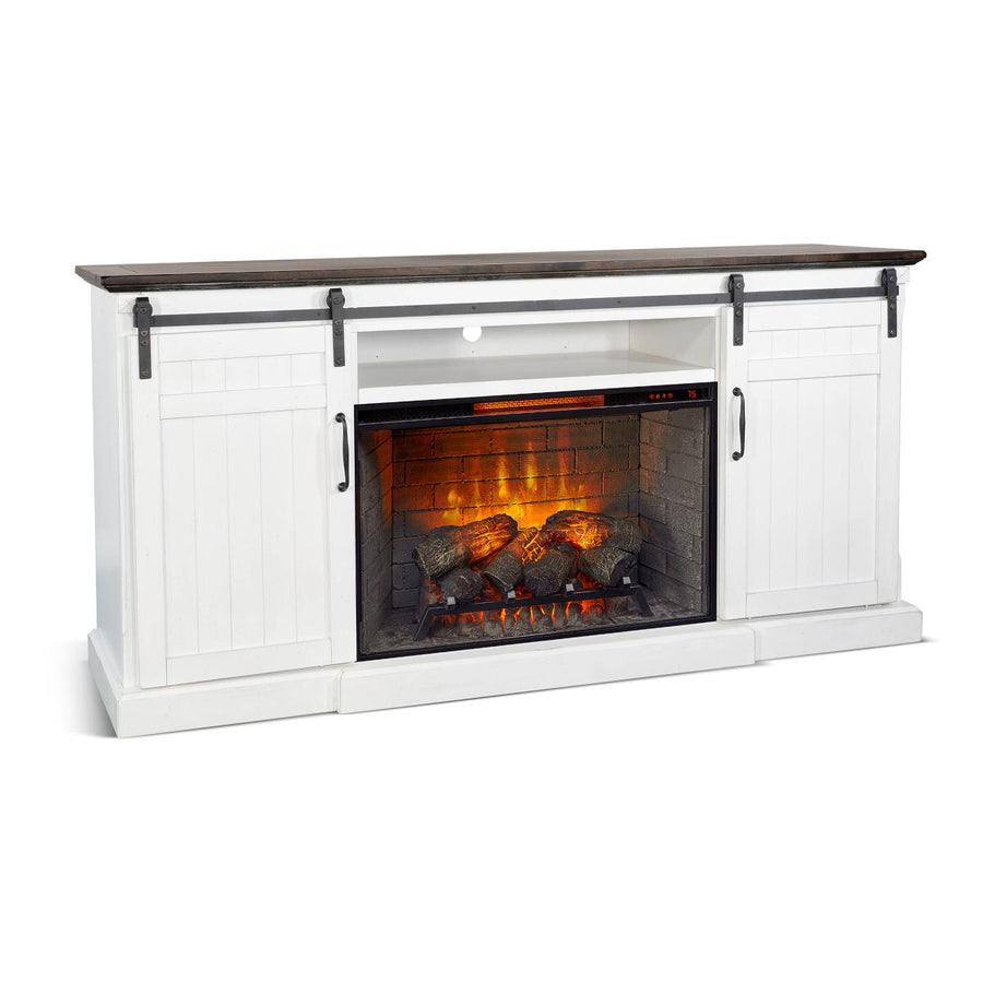 Sunny Designs Carriage House TV Console w/ Electric Fireplace Insert Option - 3648EC