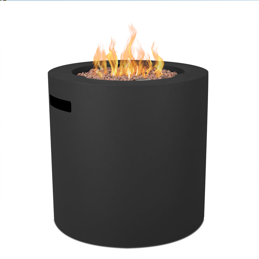 Real Flame Aegean Round Propane fire table in black 9810LP-BLK