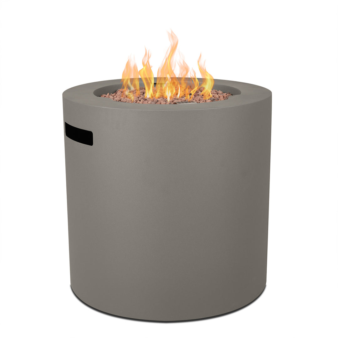 Real Flame Aegean Round Propane fire table 9810LP in mist gray