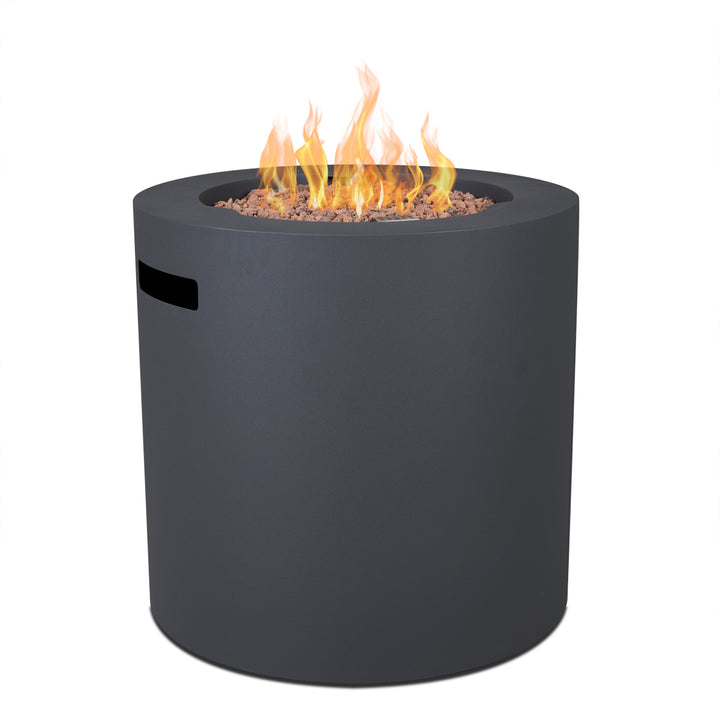Real Flame Aegean Round Propane fire table 9810LP in weathered slate