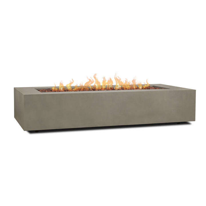 Real Flame Aegean 70" Rectangle Propane Fire Table C9814LP in mist gray