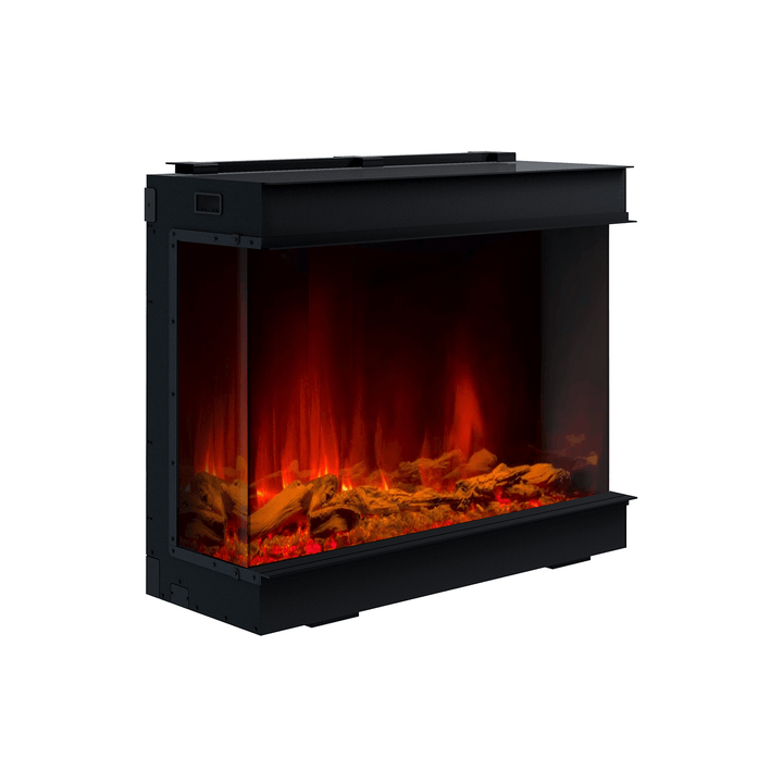Dynasty Melody BTS35 35" smart 3-sided linear electric fireplace with red flames
