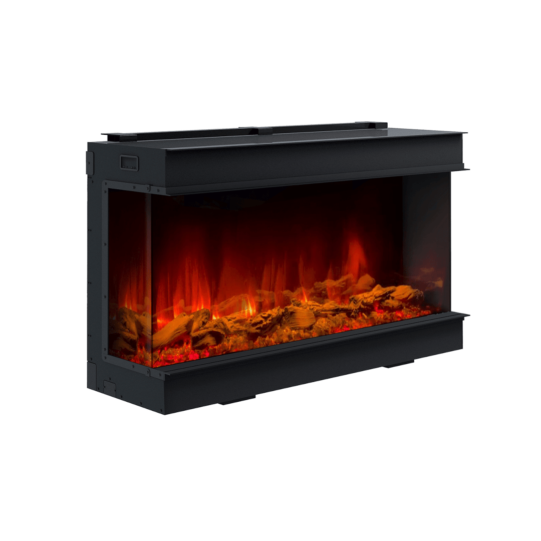 Dynasty Melody BTS40 40" smart 3-sided linear electric fireplace with red flames
