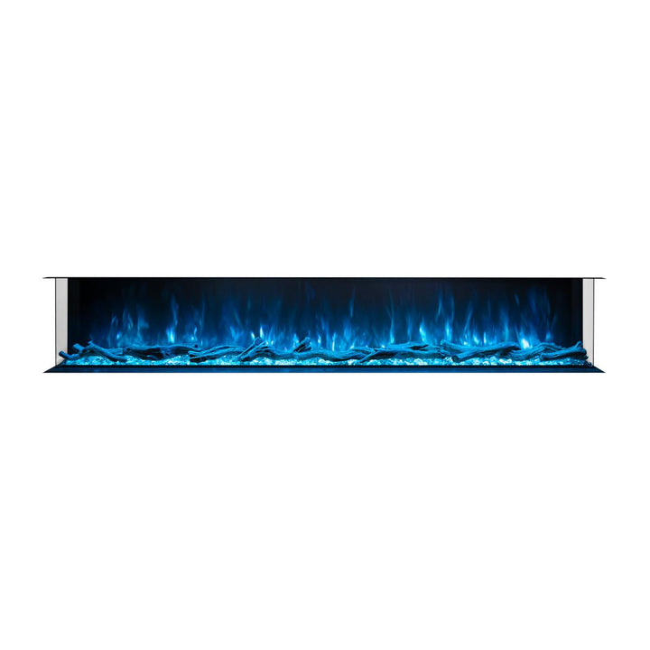 Modern Flames LPM-9616 Linear Landscape Pro Multi-Sided Electric Fireplace with Blue Flames