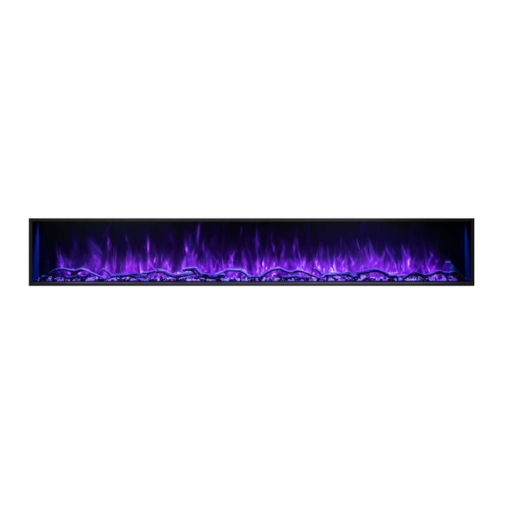 Modern Flames LPS-9614 Linear Landscape Pro Slim Electric Fireplace with Purple Flames