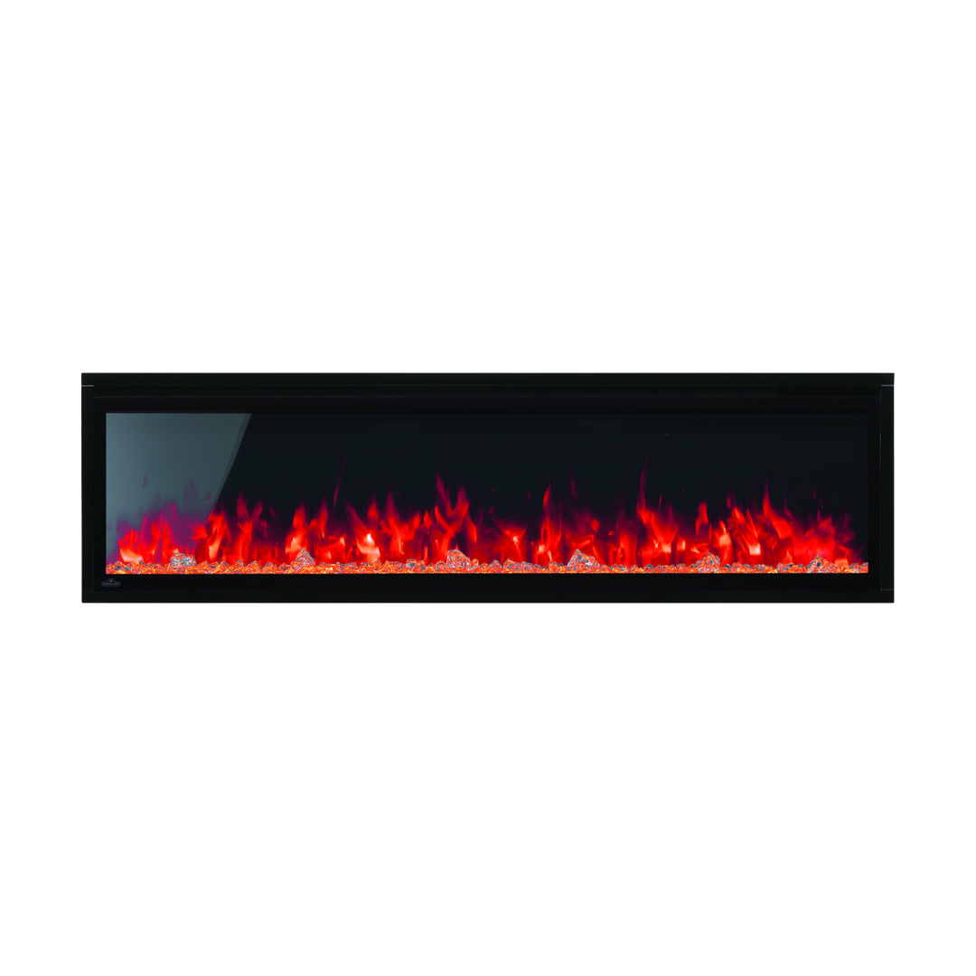 Napoleon Entice 60" linear wall mount / recessed electric fireplace NEFL60CFH with standard crystal chunk media
