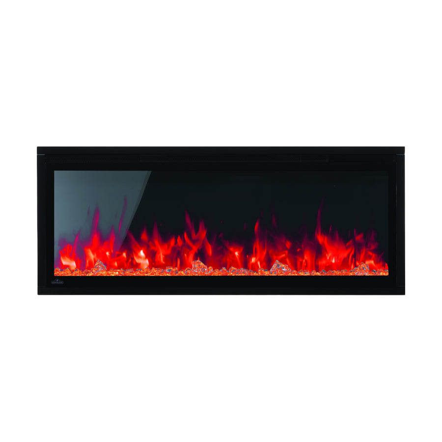 Napoleon 42" Entice linear wall mount / recessed electric fireplace NEFL42CFH with standard crystal chunk media