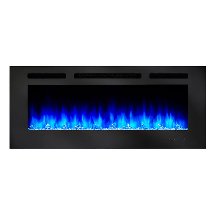 SimpliFire Allusion 48" Electric Fireplace SF-ALL48-BK with blue flames