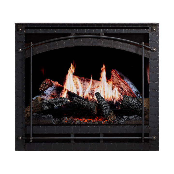 SimpliFire Inception 36" Built-In Electric Fireplace - SF-INC36 with Chateau front and black backdrop