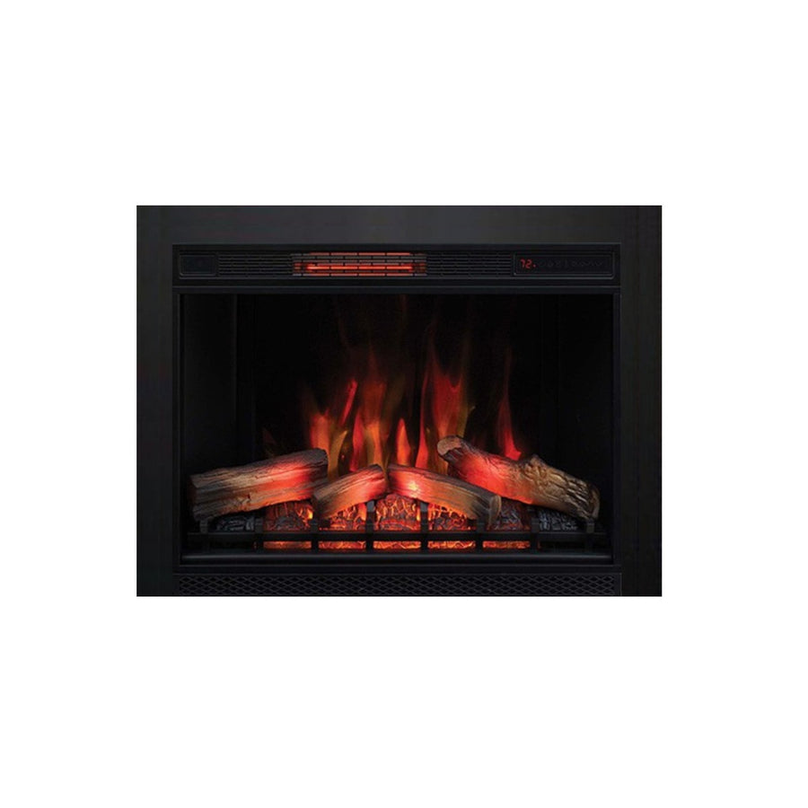 ClassicFlame 28″ 3D Infrared Electric Fireplace Insert 28II042FGL w/ Black Trim