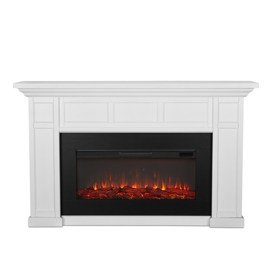 Real Flame 4130E-W Alcott Landscape white electric fireplace mantel