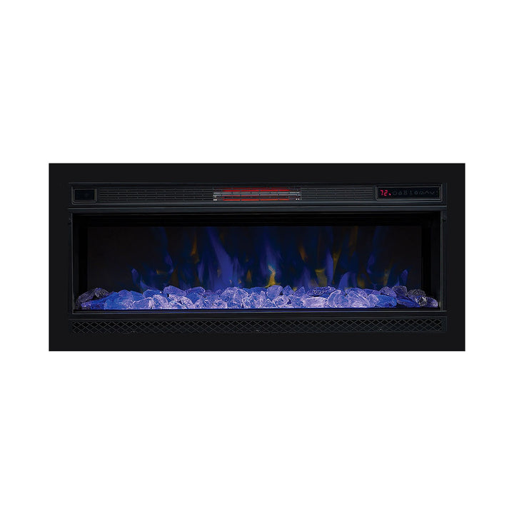 Classic Flame 42II042FGT Electric Fireplace Insert with Crystal Media and 4-Sided Trim Kit