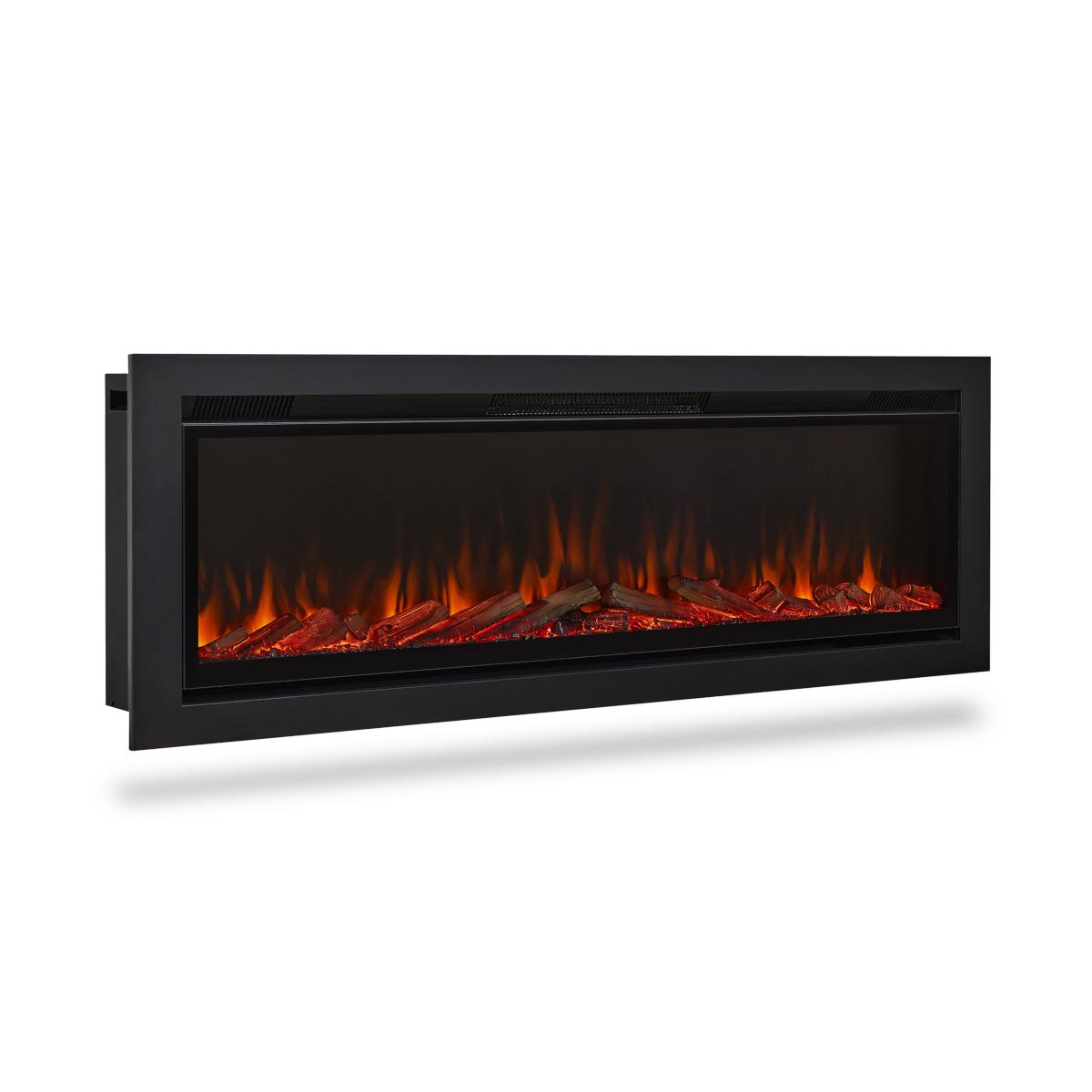 Real Flame 65" Wall Mounted/Recessed Electric Fireplace w/ Trim Option