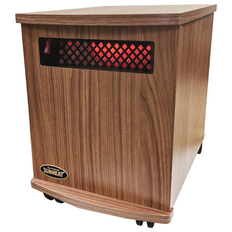 Original SUNHEAT Made in the USA Infrared Heater - USA1500-M American Walnut