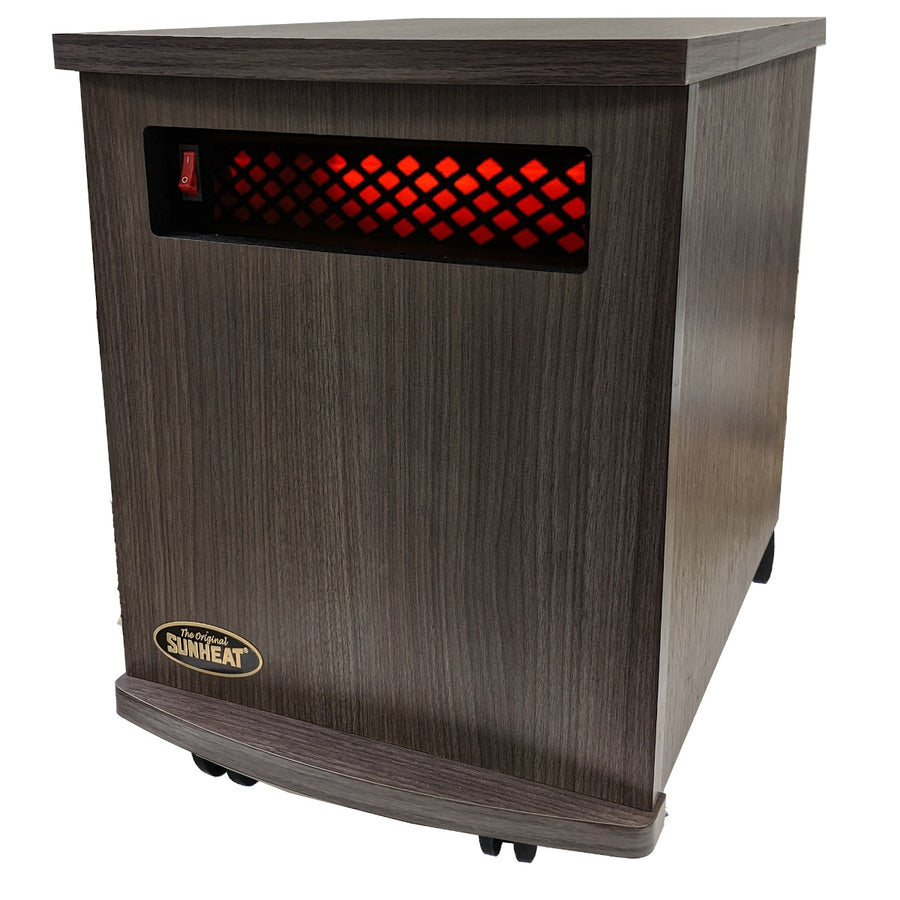 Original SUNHEAT Made in the USA Infrared Heater - USA1500-M Charcoal Walnut