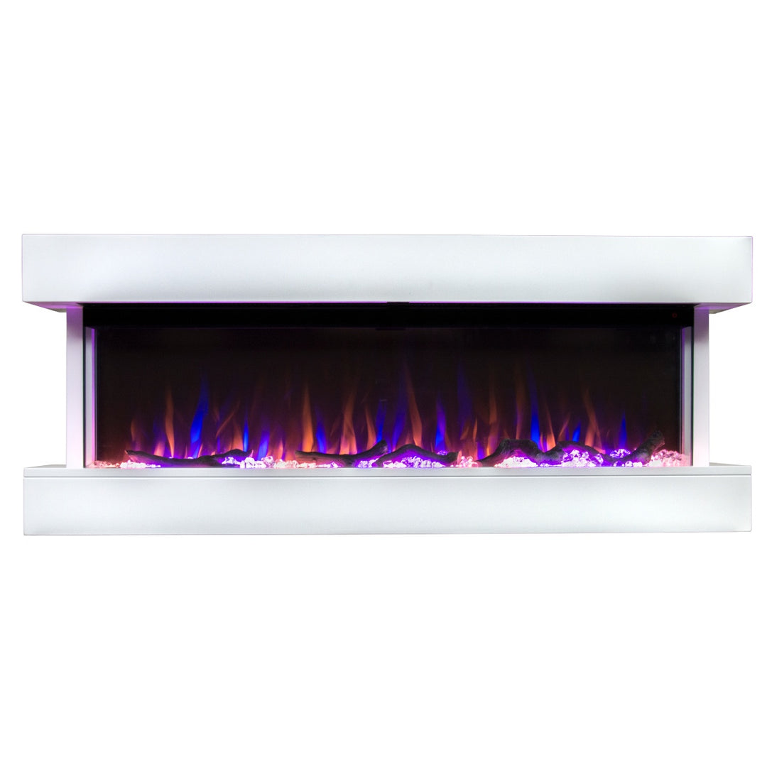 Touchstone Chesmont 80033 Wall-Mount Electric Fireplace with White Mantel
