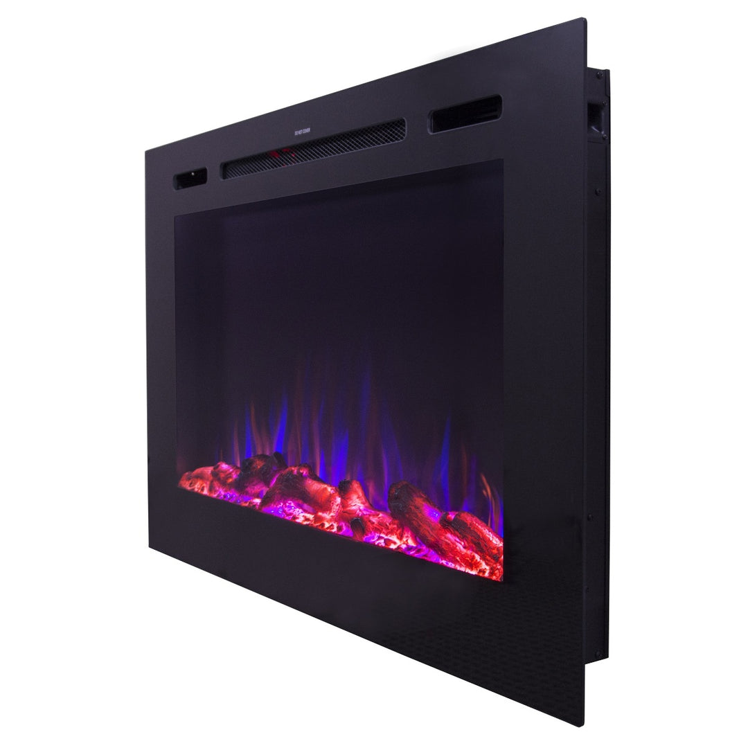 Touchstone 80006 Forte Linear Electric Fireplace with purple flames