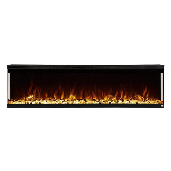Touchstone Sideline 80051 72" Infinity 3-Sided linear electric fireplace with orange flames
