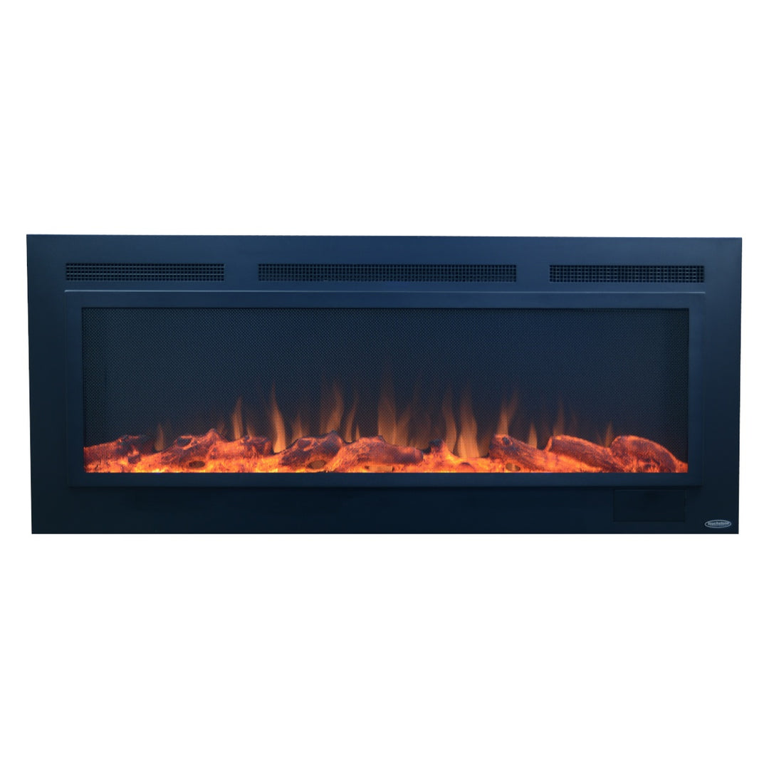 Touchstone Sideline 80013 50" linear electric fireplace with steel surround