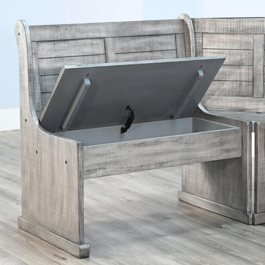 Sunny Designs Alpine Grey Breakfast Nook 0113AG hidden storage