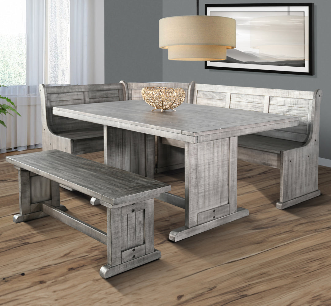 Sunny Designs Alpine Grey Breakfast Nook 0113AG in dining room