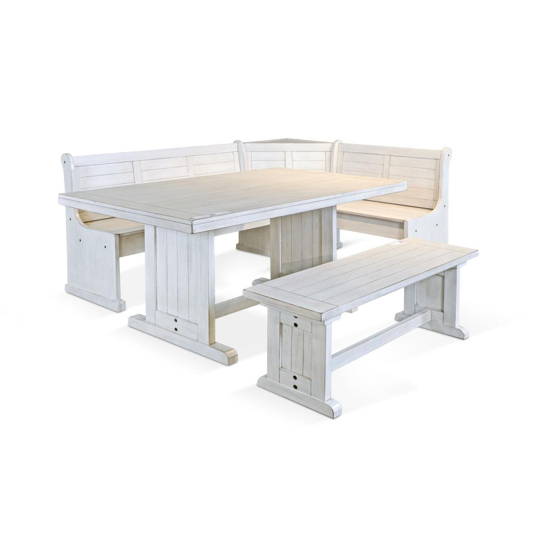 Sunny Designs 0113MW Bayside white breakfast nook set 