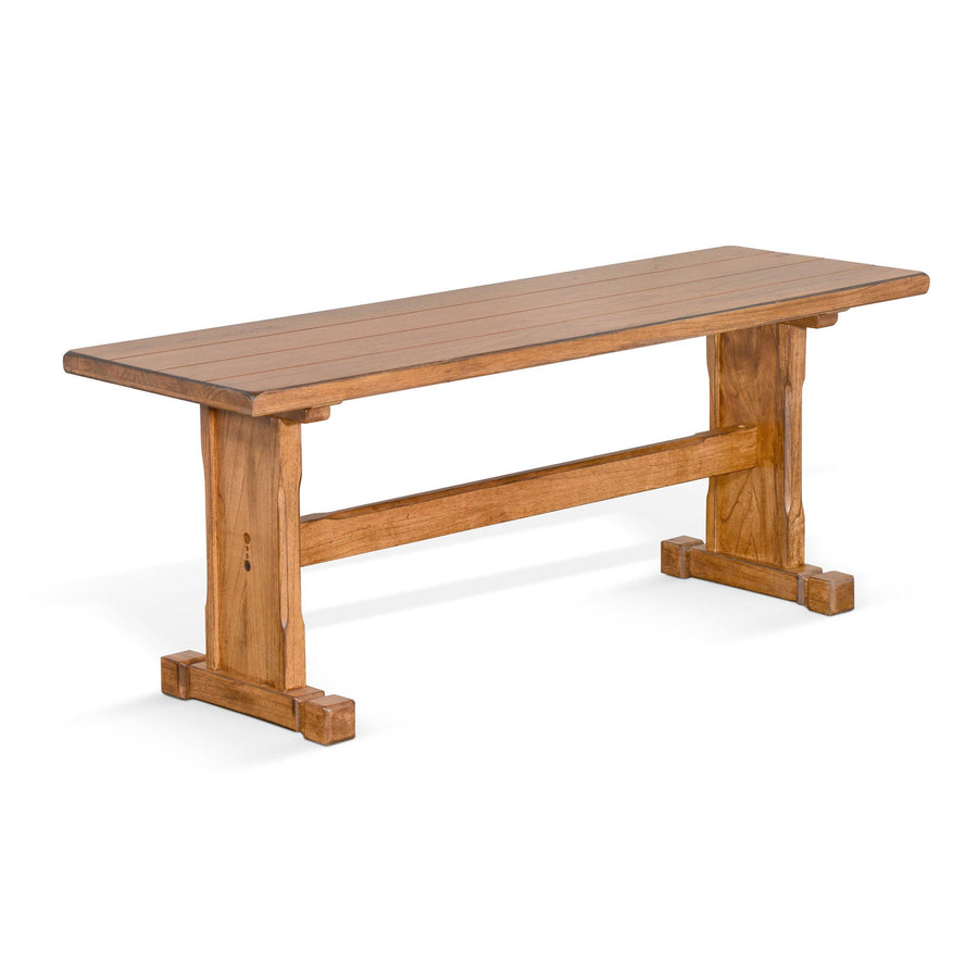 Sunny Designs 0219RO2 Sedona Side Bench in rustic oak finish