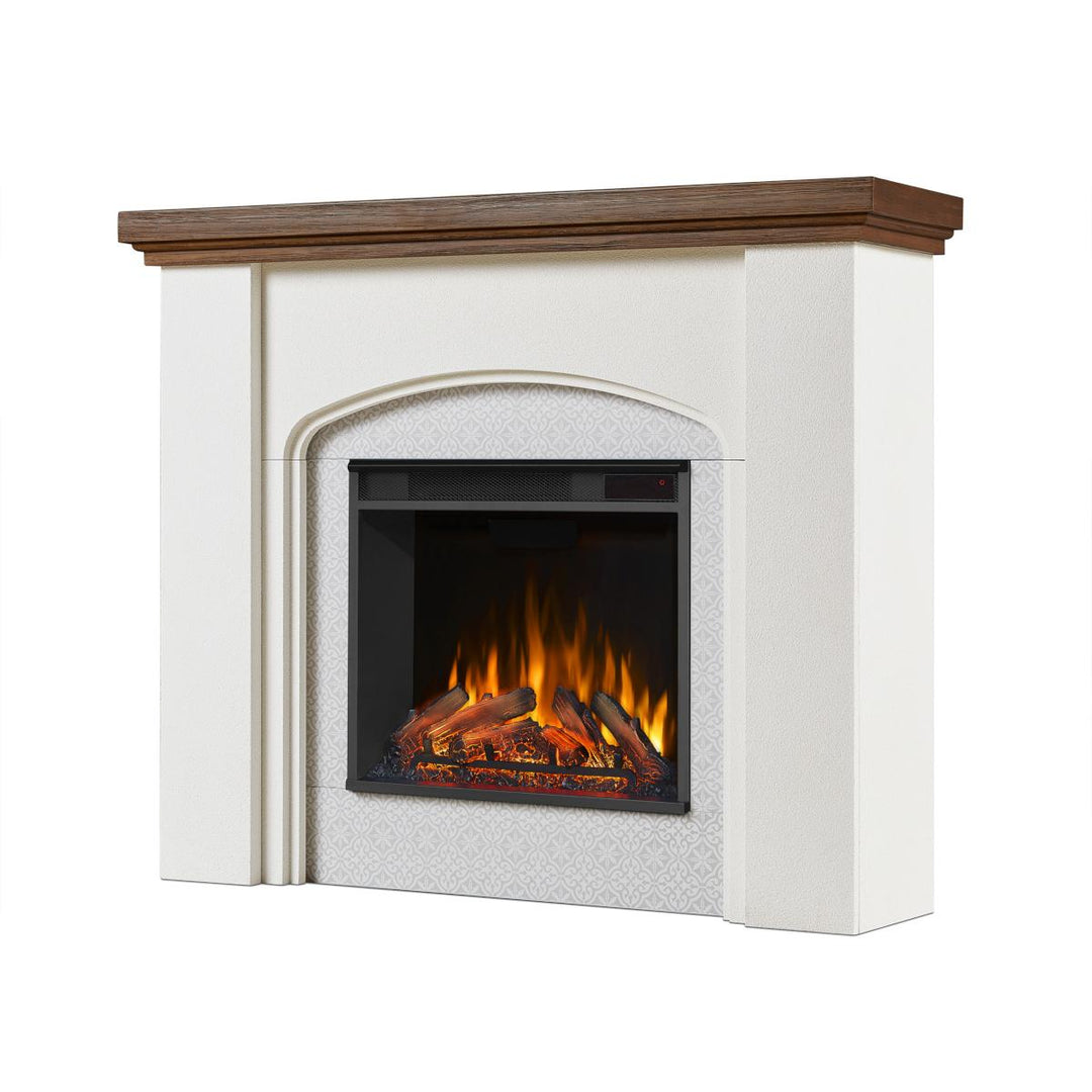 Real Flame 13051E-WSTC Anika boho electric fireplace mantel