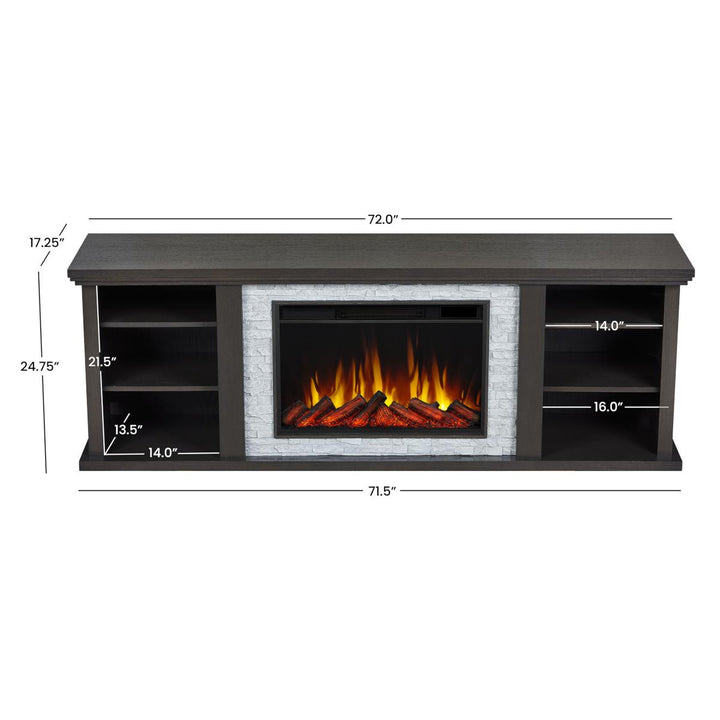 Real Flame Kenai Slim TV Stand with Electric Fireplace - 13053E-DO