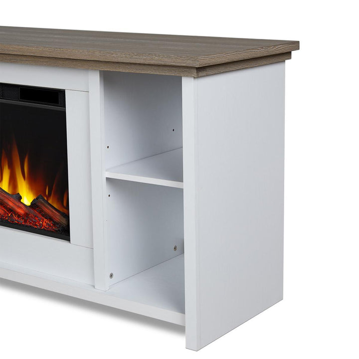 Real Flame Tramore Slim Media Cabinet with Electric Fireplace - 13055E-WHT