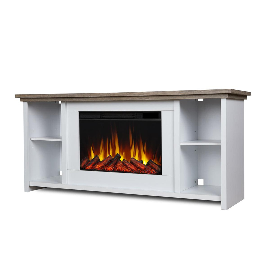 Real Flame Tramore Slim Media Cabinet with Electric Fireplace - 13055E-WHT