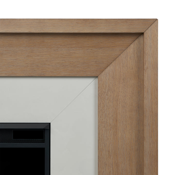 Real Flame Brooks Grand Classic White Oak Mantel with Electric Fireplace - 13115E-CWO