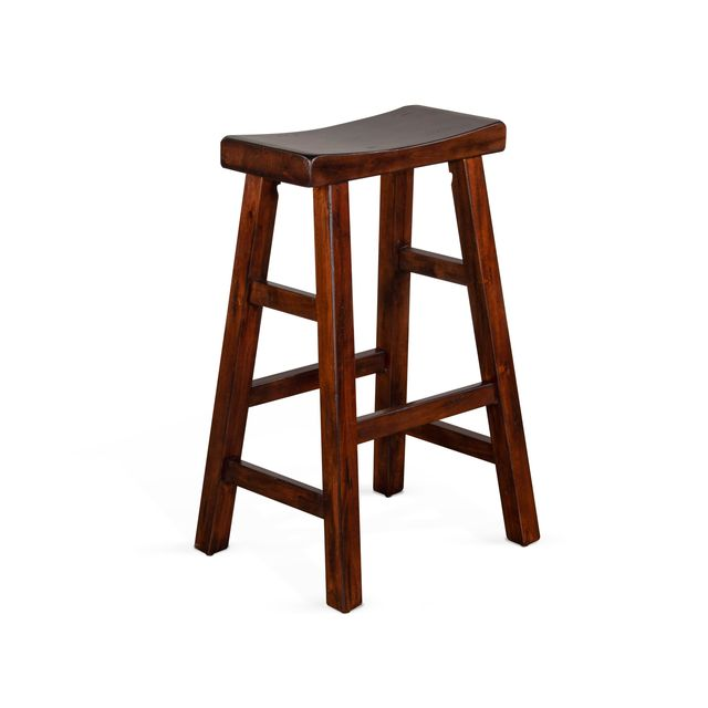 Sunny Designs Beach Pebble Bar Saddle Seat Stool Wood Seat 1768-30 Inch