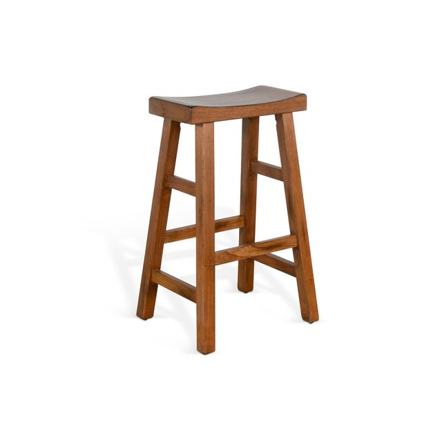 Sunny Designs Beach Pebble Bar Saddle Seat Stool Wood Seat 1768-30 Inch