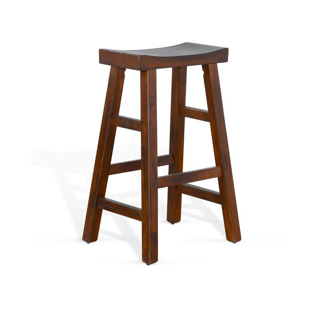 Sunny Designs Beach Pebble Bar Saddle Seat Stool Wood Seat 1768-30 Inch