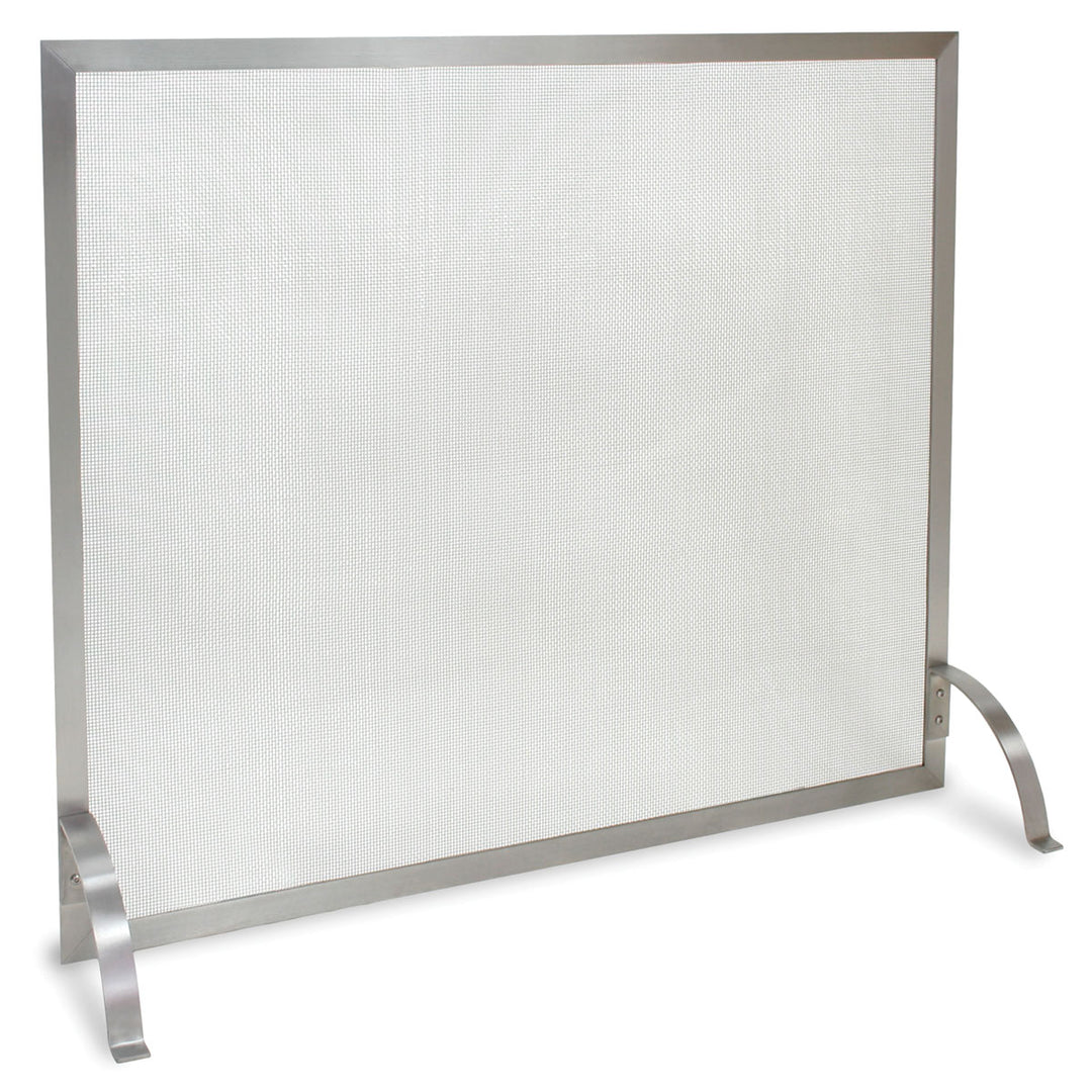 Pilgrim Hearth Newport Single Panel Screen - Stainless Steel