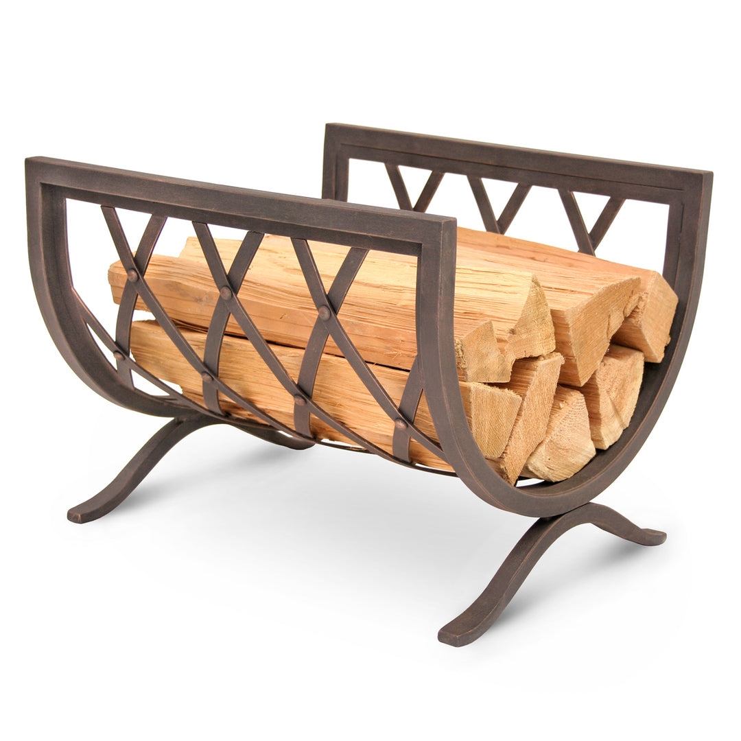 Pilgrim Hearth Iron Weave Wood Holder - 18555