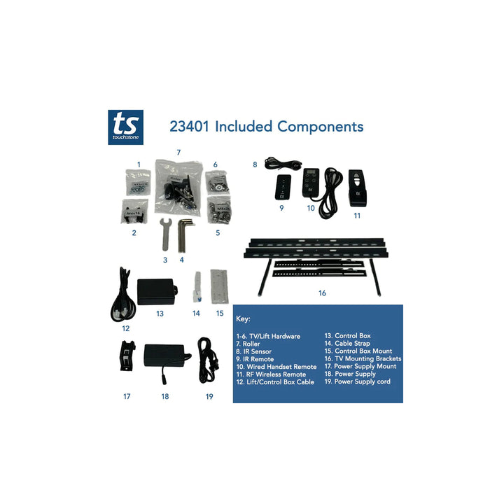 Touchstone TV Whisper Lift II Pro Advance 23401 included components