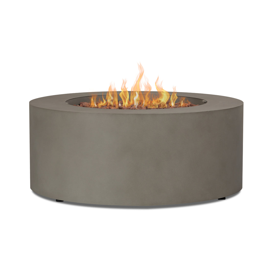 Real Flame Aegean 36" Round Propane Fire Table C9815LP in mist gray