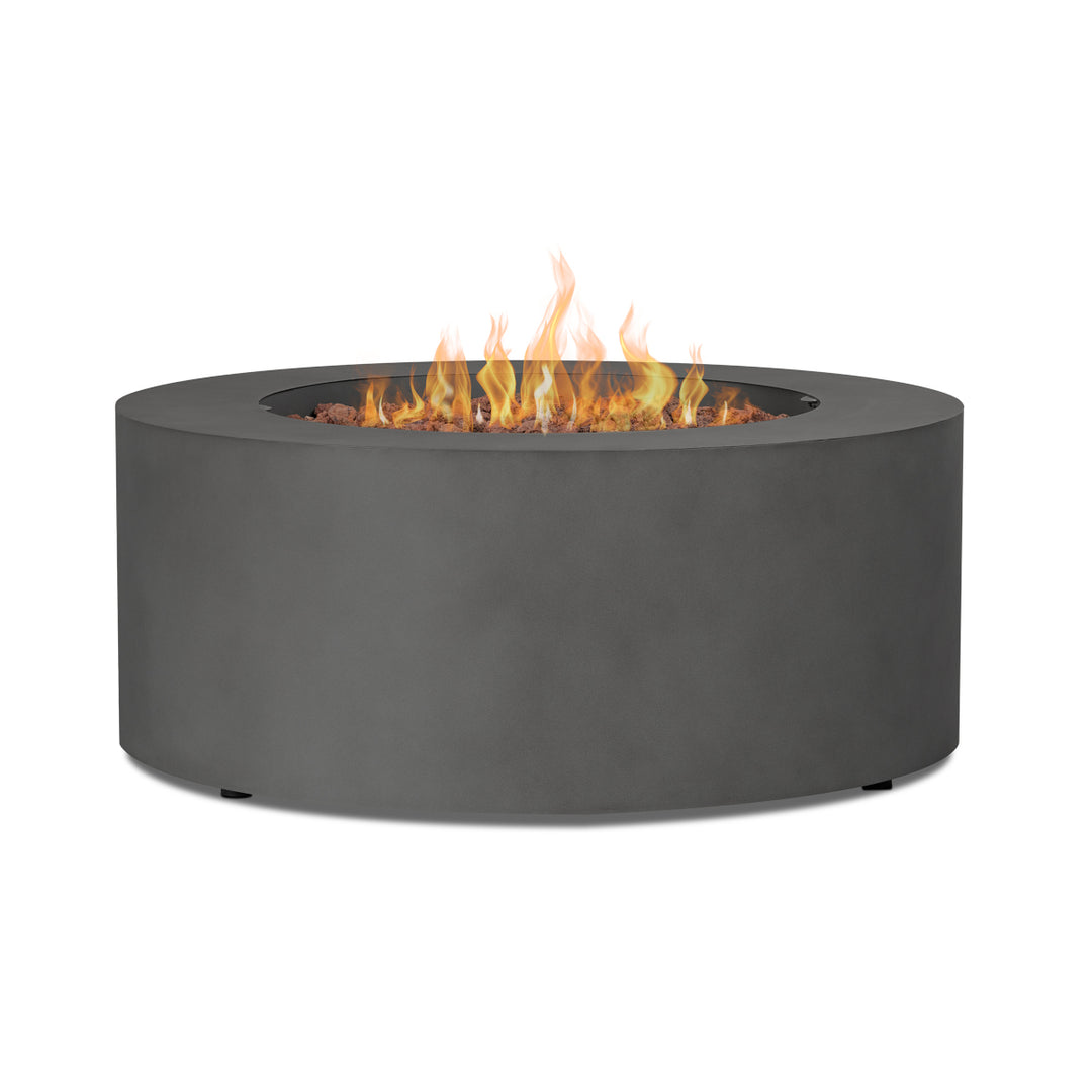 Real Flame Aegean 36" Round Propane Fire Table C9815LP in weathered slate