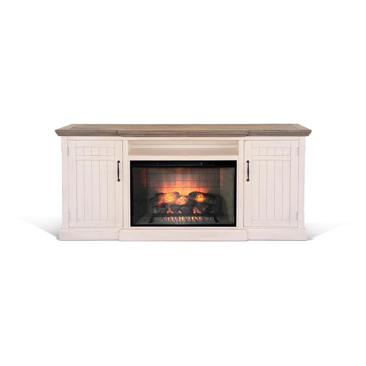 Sunny Designs Pasadena TV Console 3670MB with Electric Fireplace Insert