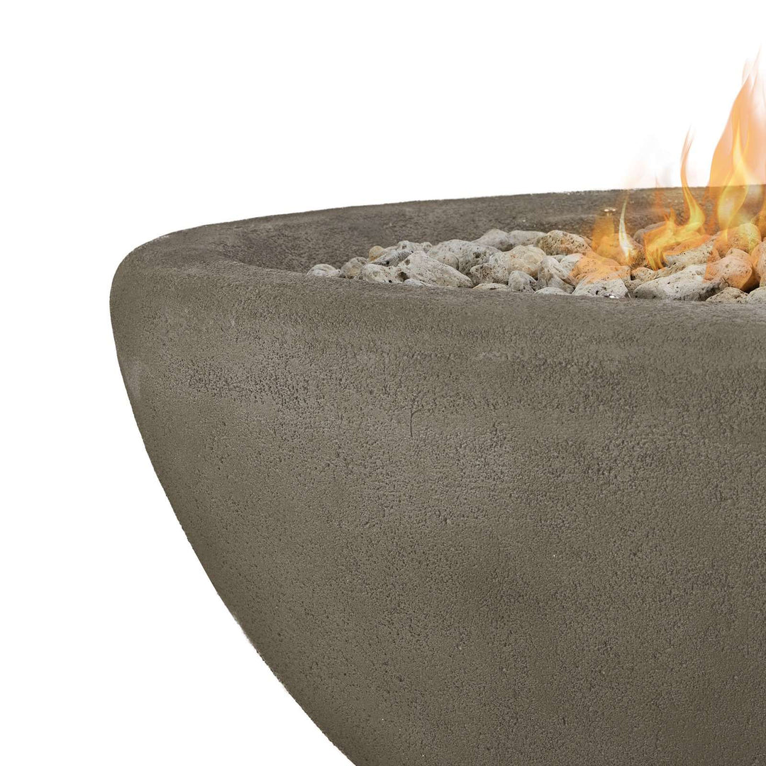 Real Flame Riverside Oval Concrete Propane Fire Pit (48" / 58")