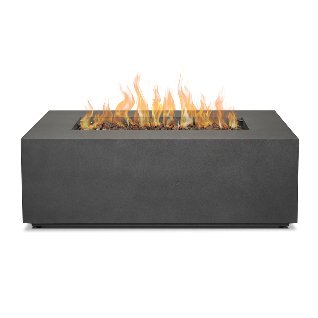 Real Flame Aegean 42" Rectangle Propane Fire Table C9811LP in weathered slate