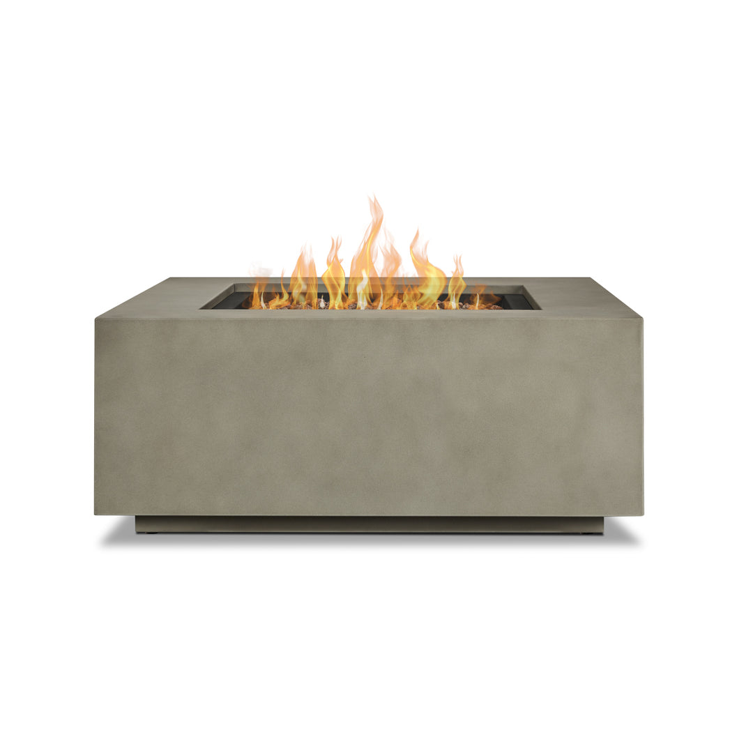 Real Flame Aegean Square Propane Fire Table C9812LP in mist gray