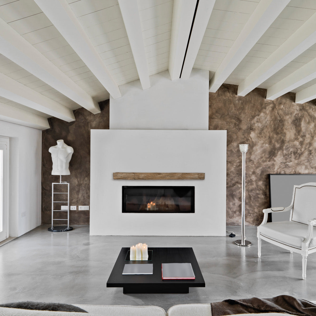Lexington Hearth Hayloft Beam High-End Non-Combustible Mantel