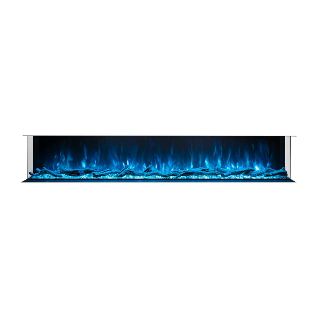 Modern Flames LPM-9616 Linear Landscape Pro Multi-Sided Electric Fireplace with Blue Flames