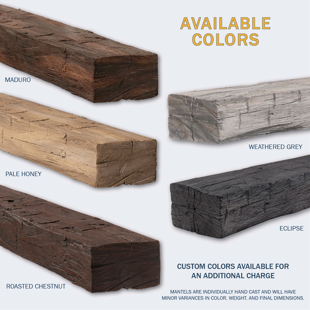 Hand-Hewn Beam Mantel